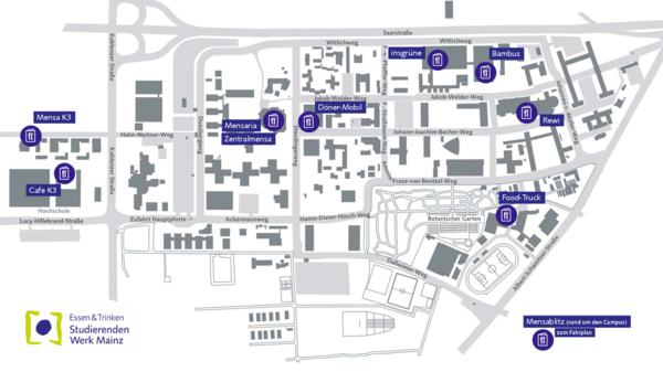 Campusplan Essen & Trinken