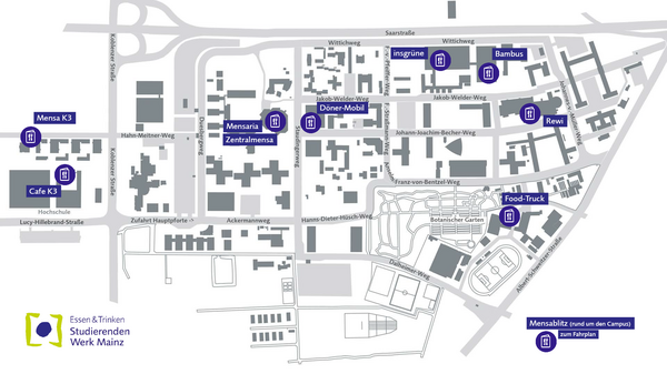 Campusplan Essen & Trinken