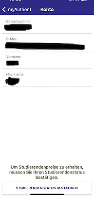 Screenshop of Account/Konto in old app - where is my data Screenshop of Account/Konto in old app - where is my data