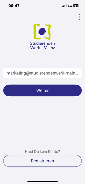 Screenshot Anmeldung Registrierung SchreenshotSignUp_AnmeldungRegistierung_Weiter-Button-aktiv