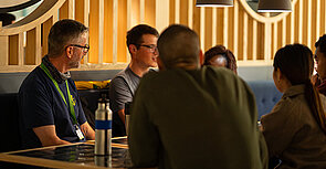 A photo of langugage table with participants at Sprachcafe Mainz