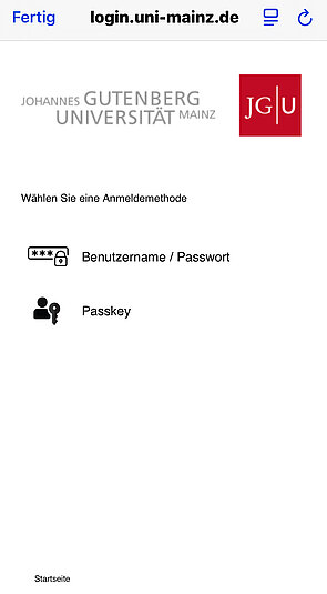 Screenshot Studi-Status validieren JGU