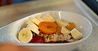 a photo of the breakfast offered in Mensa Rewi and Mensaria - porridge (c) Studierendenwerk Mainz