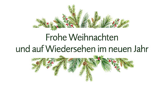 Weihnachtsferien unserer Einrichtungen